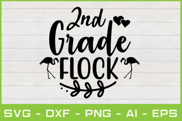 2nd Grade Flock Svg