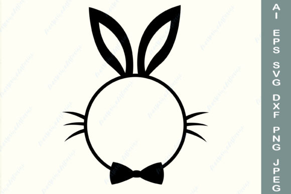 Easter Bunny Frame Svg, Easter Wreath
