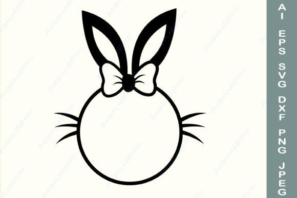 Easter Wreath Svg, Easter Bunny Svg