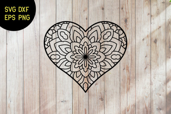 Heart Mandala SVG Graphic Review