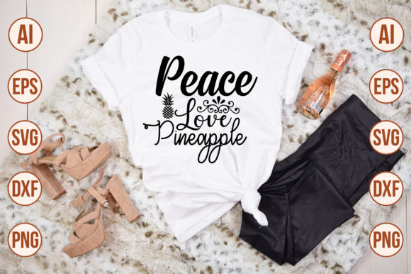 Peace Love Pineapple Svg