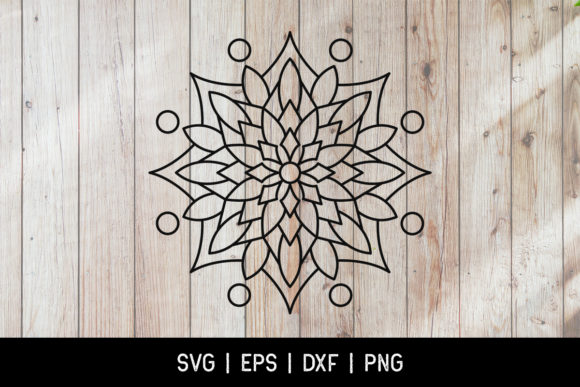 Simple Mandala Flower SVG Design