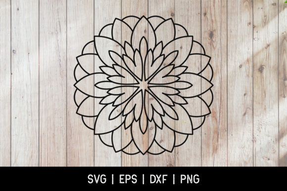 Simple Mandala Flower SVG Graphic